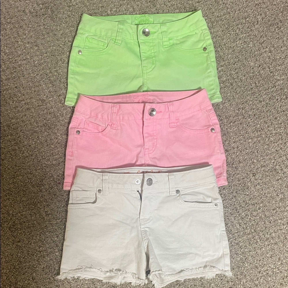 Girls jean shorts lot size 8